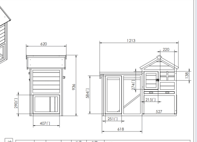 Deluxe Wooden Chicken Coop Hen House Rabbit Wood Hutch Poultry Cage Habitat